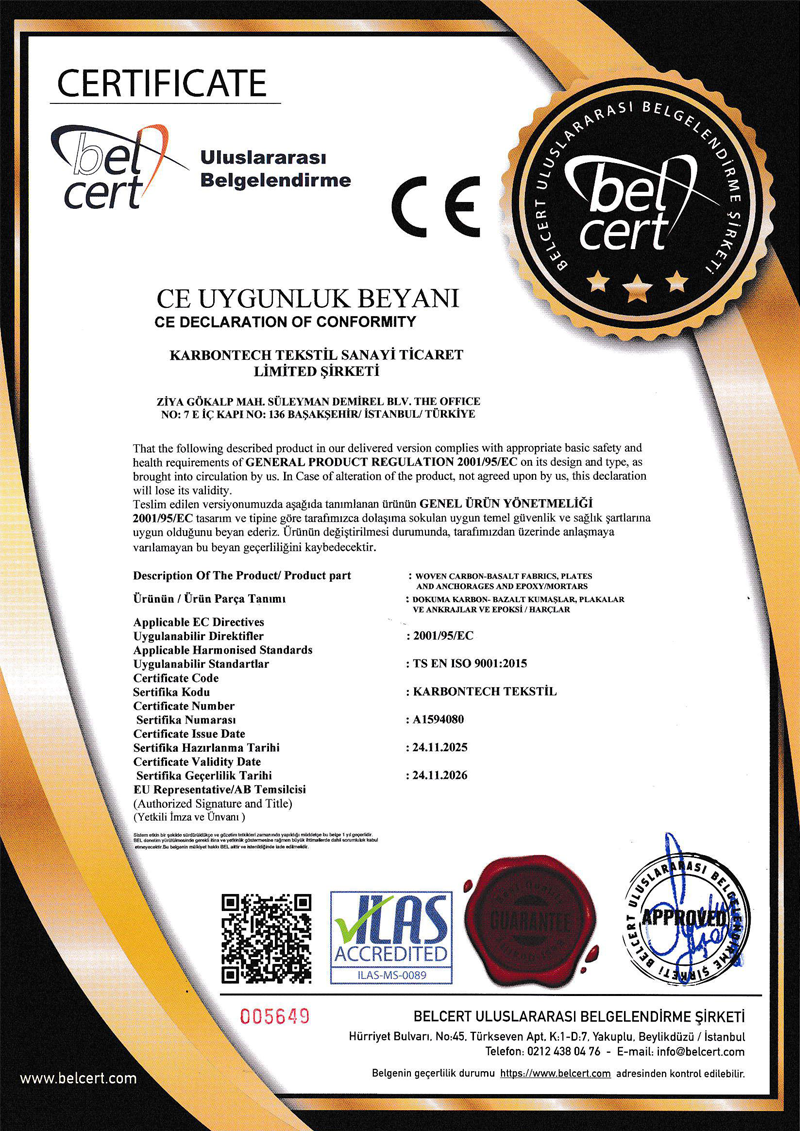 KarbonTech CE Belgesi